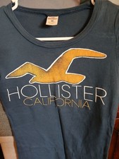 HOLLISTER LOGO GRAPHIC TEE BLACK GOLD MENS SI...