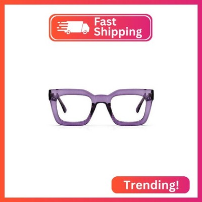 AQWANO Stylish Oversized Reading Glasses for Women Fashion Designer Readers Blue