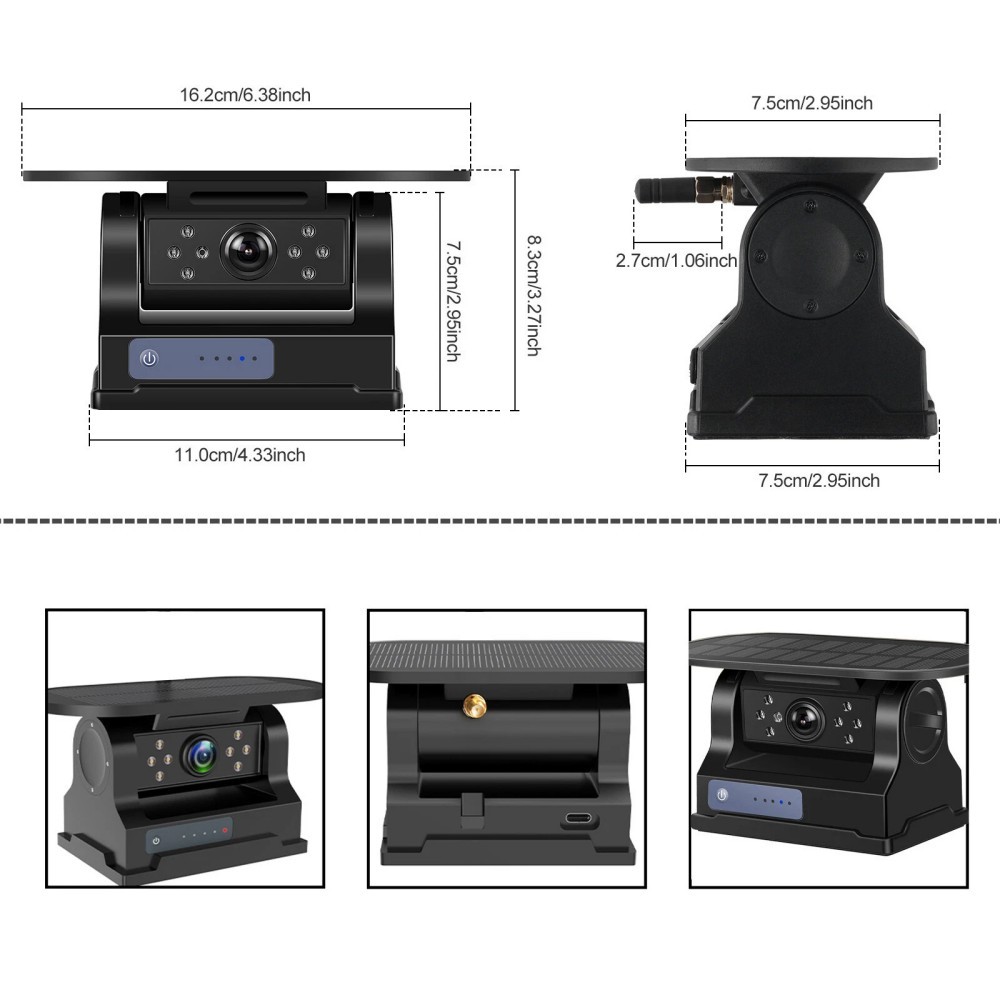 New Wireless 7" Monitor DVR 2x 1080P Backup Camera BSD for RV Truck Trailer