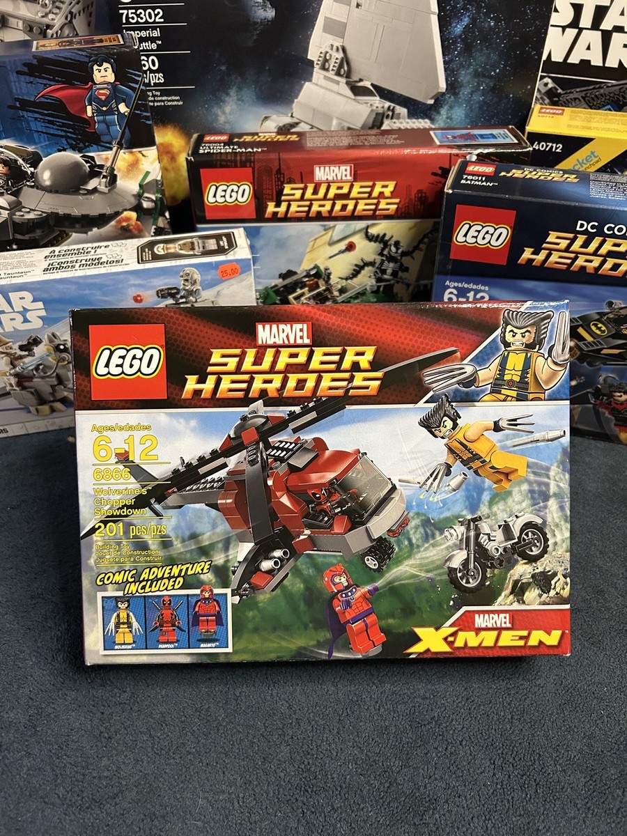 Rare LEGO Marvel Wolverine's Chopper Showdown (6866) New Sealed Deadpool  Magneto