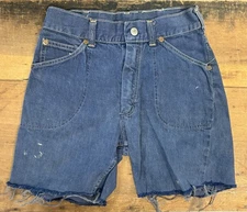 Vintage 60s/70s Penney's Foremost J.C.P. Jeans Denim Cut Offs Half Selvedge