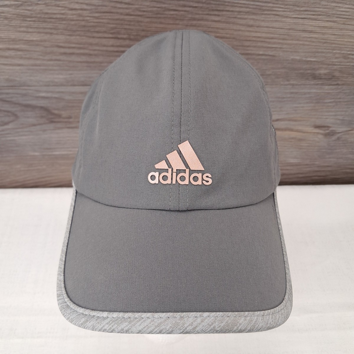Adidas Grey Aeroready hat cap bicycle running adjustable back