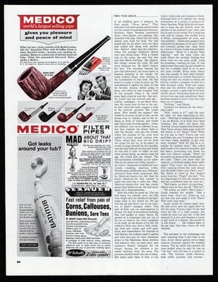 1967 Medico Worlds Largest Selling Pipe Pleasure Peace of Mind Filter Print Ad