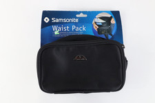 Deadstock Vtg Y2K 2002 Samsonite Waist Pack Fanny Pack Belted Bag Black Nylon