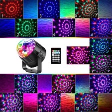 RGB Sound-Activated Disco Ball Light with Remote 360 Rotating Party Lamp