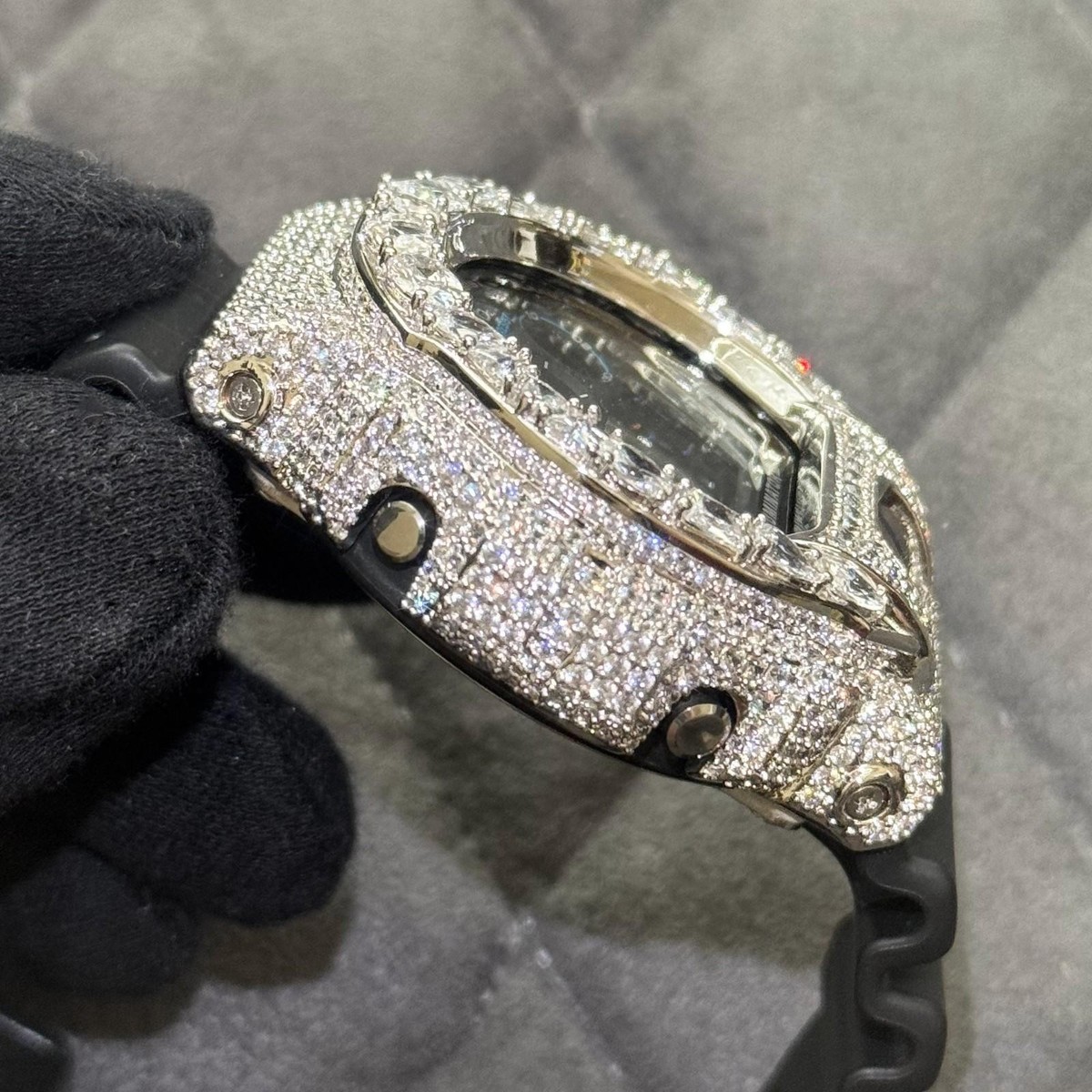 Authentic Casio G-Shock DW6900 Custom Medley CZ Iced Out Watch