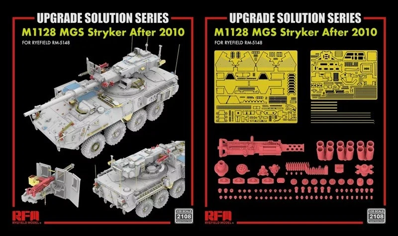 Ryefield Model RM-2108 - 1:35 UPGRADE SET FOR 5148 M1128 MGS Stryker - Neu