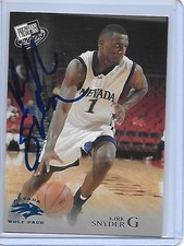 KIRK SNYDER Basketball Card IP auto NBA rookie Nevada Wolf Pack 04-05 Press Pass. rookie card picture