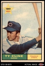 1961 Topps #421 Ty Cline Indians SHORT-PRINT 5 - EX