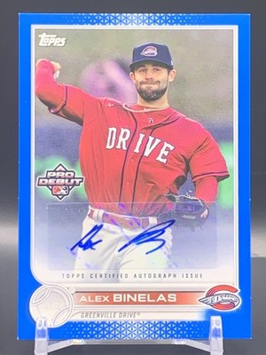 2022 Topps Pro Debut Alex Binelas Auto Blue /150 - Greenville Drive