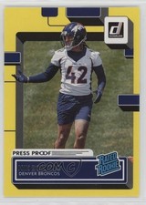 2022 Panini Donruss Rated Rookie Press Proof Yellow Nik Bonitto #380 5cb