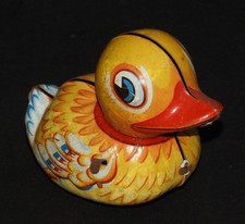 Vintage Lehmann Tin Litho Friction Toy Duck Paak-Paak 903 Western Germany
