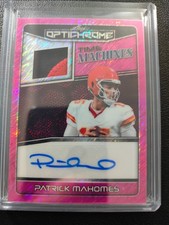 Patrick Mahomes 2025 Leaf Optichrome Time Machines Jersey Patch Auto 1/1 NFL MVP