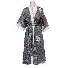 Vintage Gilligan O'Malley Womens Printed Floral Robe