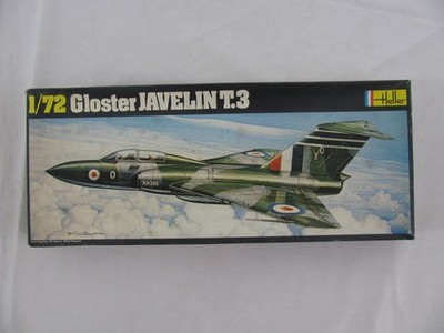 Vintage 1981 Heller 1/72 RAF Gloster Javelin T.3 Model Airplane Kit #346 New!