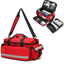 First Responder Bag Empty Large Detachable Inner Dividers For Oxygen Tank