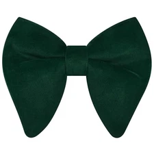Branduce Velvet Bow Ties for Men Oversize Pre-tie Bowtie Tuxedo Dark Green