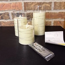 Homemory Flickering Frameless Candles String lights Remote Control LED 3  ivory