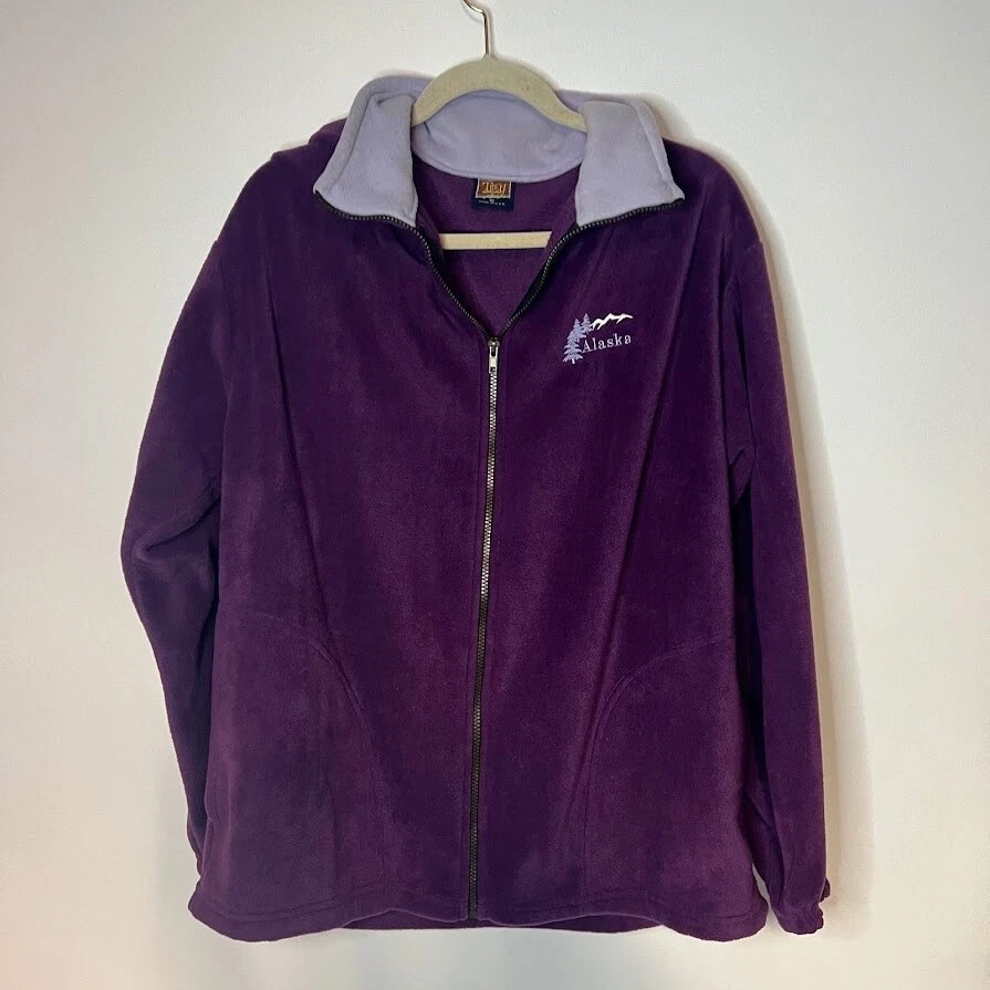 VTG Alaska Purple Fleece Zip Up Jacket Adult Size XL Made in USA
Opens in a new window or tab