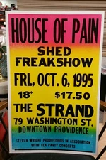 CLASSIC: House of Pain - Shed feakshow Block Print Concert Poster Prov. R.I.