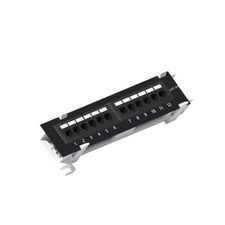 1U 12 Ports Cat5E Wallmount Patch Panel UTP Ethernet Patch Panel with RJ45 Ca...