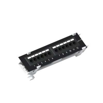 1U 12 Ports Cat5E Wallmount Patch Panel UTP Ethernet Patch Panel with RJ45 Ca...