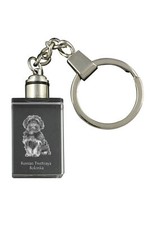 Bolonka, Bolonka Russe Tsvetnaya, Bolonka Zwetna - Porte-Clef En Cristal