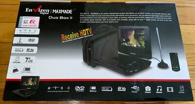 Envizen Entertainment System Digital Portable HDTV  & DVD Wireless 7  LCD TV New
