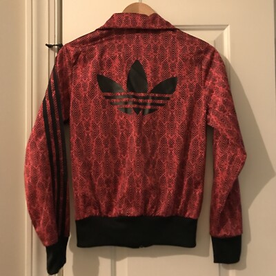Adidas Originals Red Black Snakeskin Track Jacket Firebird