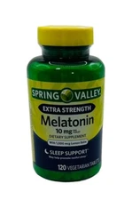 Spring Valley Extra Strength Melatonin Tablets Supplement,10mg,120 Ct Epx 03/26
