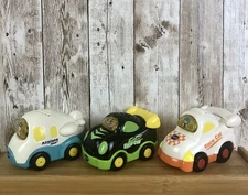Vtech Go Go Smart Wheels Vehicle Lot 2 Race Cars & Airplane Tested & Works!