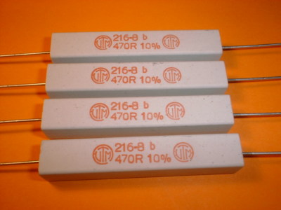4x 470 Ohm / 11 Watt Wirewound-Power-Widerstand