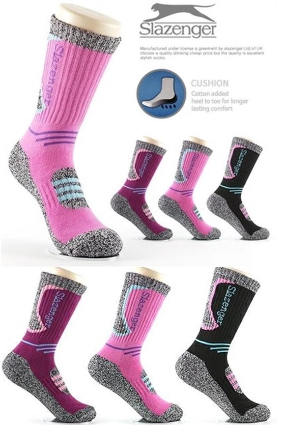 Женские длинные носки Slazenger 10 пар для скалолазания/пеших прогулок/трекинга/спорта на открытом воздухе - Изображение 2 из 3