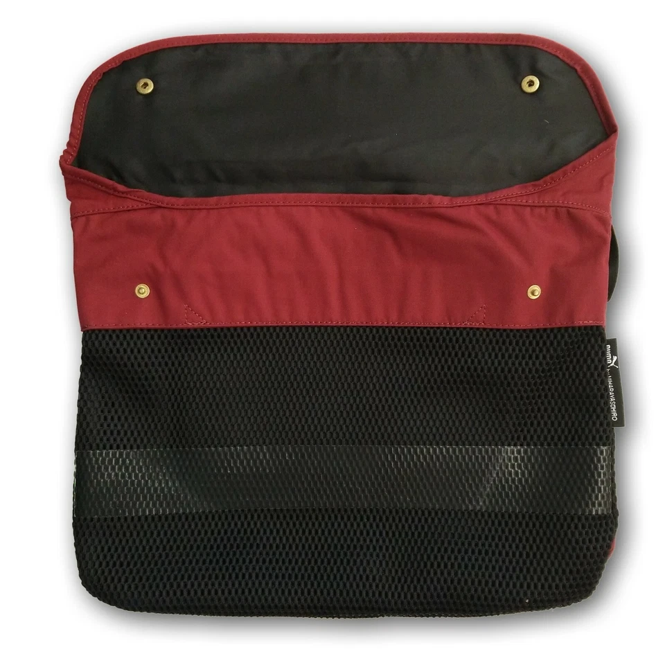 Bolso de Hombro Mensajero Puma Mihara Yasuhiro Doble Cartera Rojo Borgoña Cabernet Foto 2 de 4