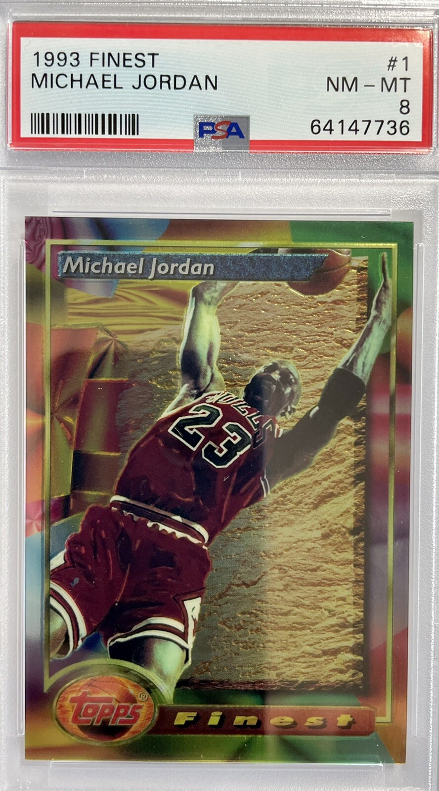 Michael Jordan 1993-94 Topps Finest #1 PSA 8 Near Mint