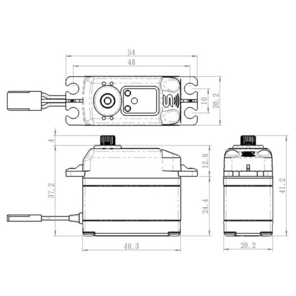 Savöx Digital-Servo SC-1267SG BLACK EDITION (20kg/0,095s/7,4V, 13kg/0,11s/6V) - Bild 2 von 3