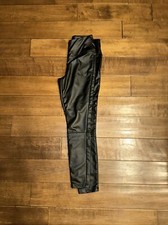 A New Day Black Faux Leather Pleather Pull On Skinny Pants Size Small