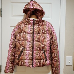 snakeskin bubble jacket