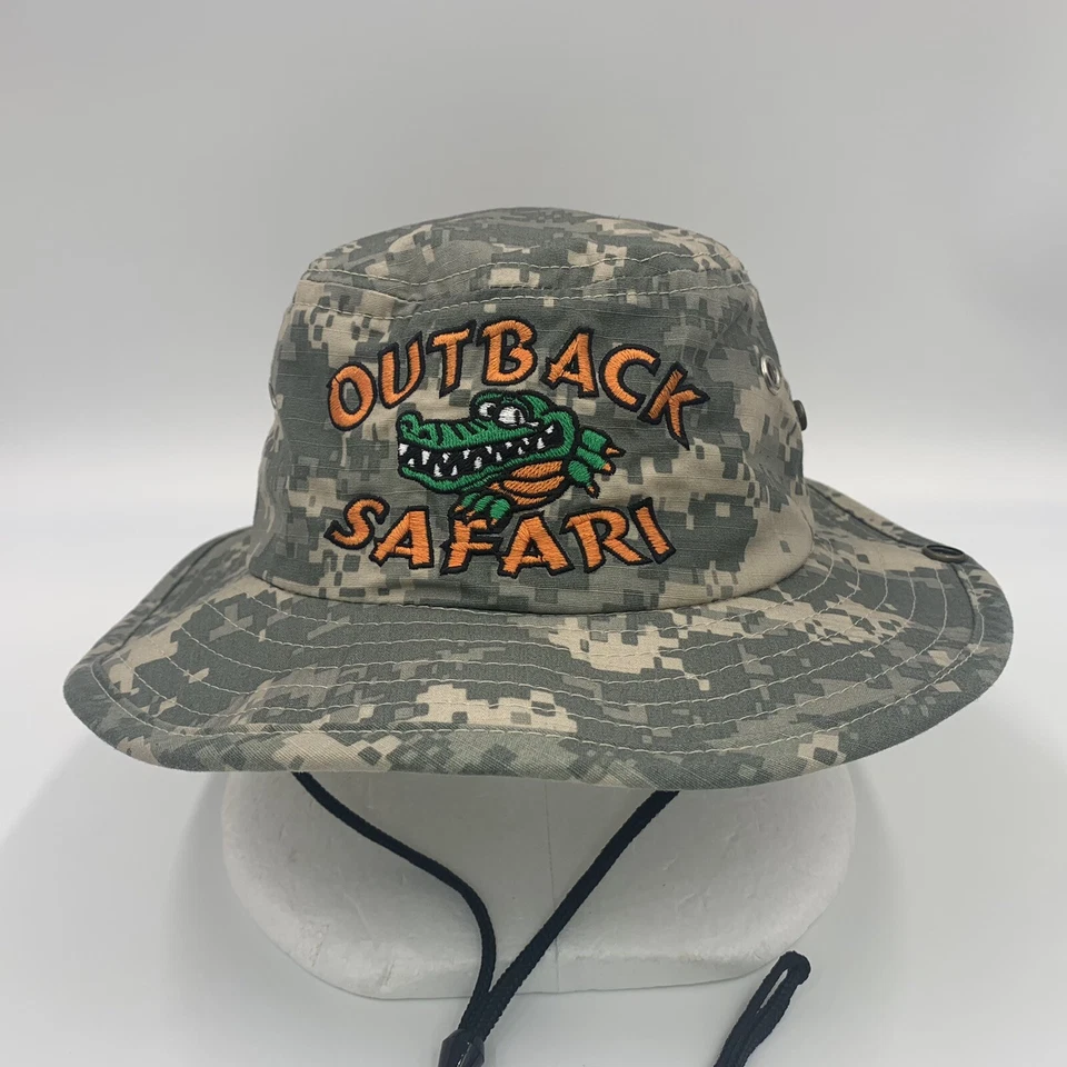 OUTBACK SAFARI молодежи куст шляпа регулируемый ремень цифровой камуфляж широкие поля - Изображение 3 из 4