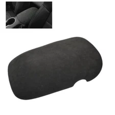 Black Alcantara Suede Center Armrest Storage Trim Cover Fits 15-22 Mustang GT500