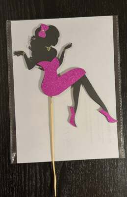 Elegant Lady Silhouette- girl-woman Fashion Birthday Cake Topper | eBay