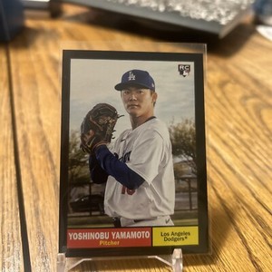 2024 Topps Archives Yoshinobu Yamamoto Black Foil Board #61  Los Angeles Dodgers