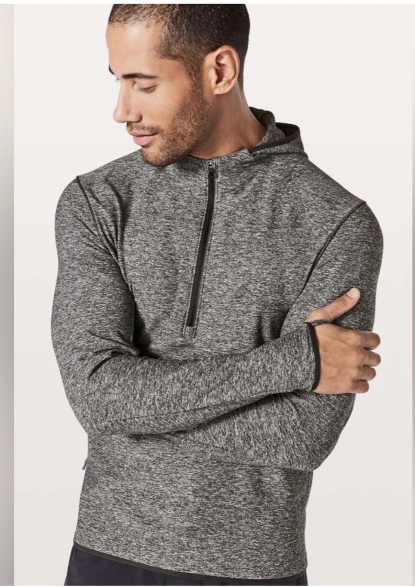 Lululemon Pullover Mens M Gray 1 4 Zip Surge Warm Long Sleeve Hoodie Sold Out