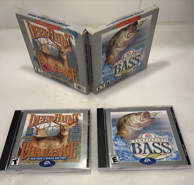 PC Deer Hunt Challenge & Championship Bass PC Game EA Sport Windows Cd-rom