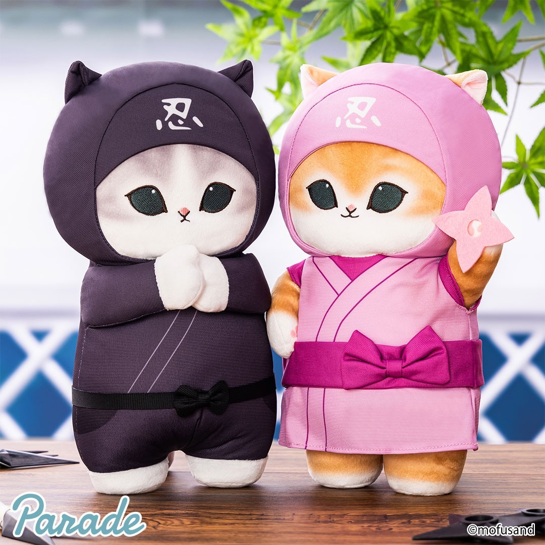 mofusand Ninja Nyan BIG Plush Set of 2 Parade JAPAN 2025 | eBay