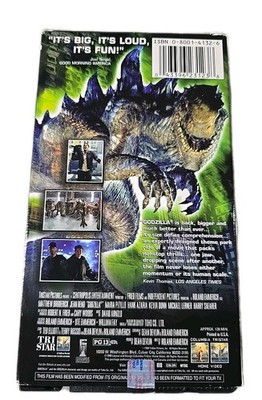 Godzilla • 1998 • VHS • Full Screen • Embossed Cover • PG13 • EUC