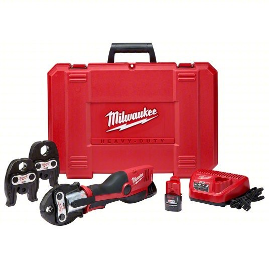 MILWAUKEE M12™ FORCE LOGIC™ Press Tool Kit w/ ONE‑KEY™ with 1/2" – 1" CTS‑V Jaws