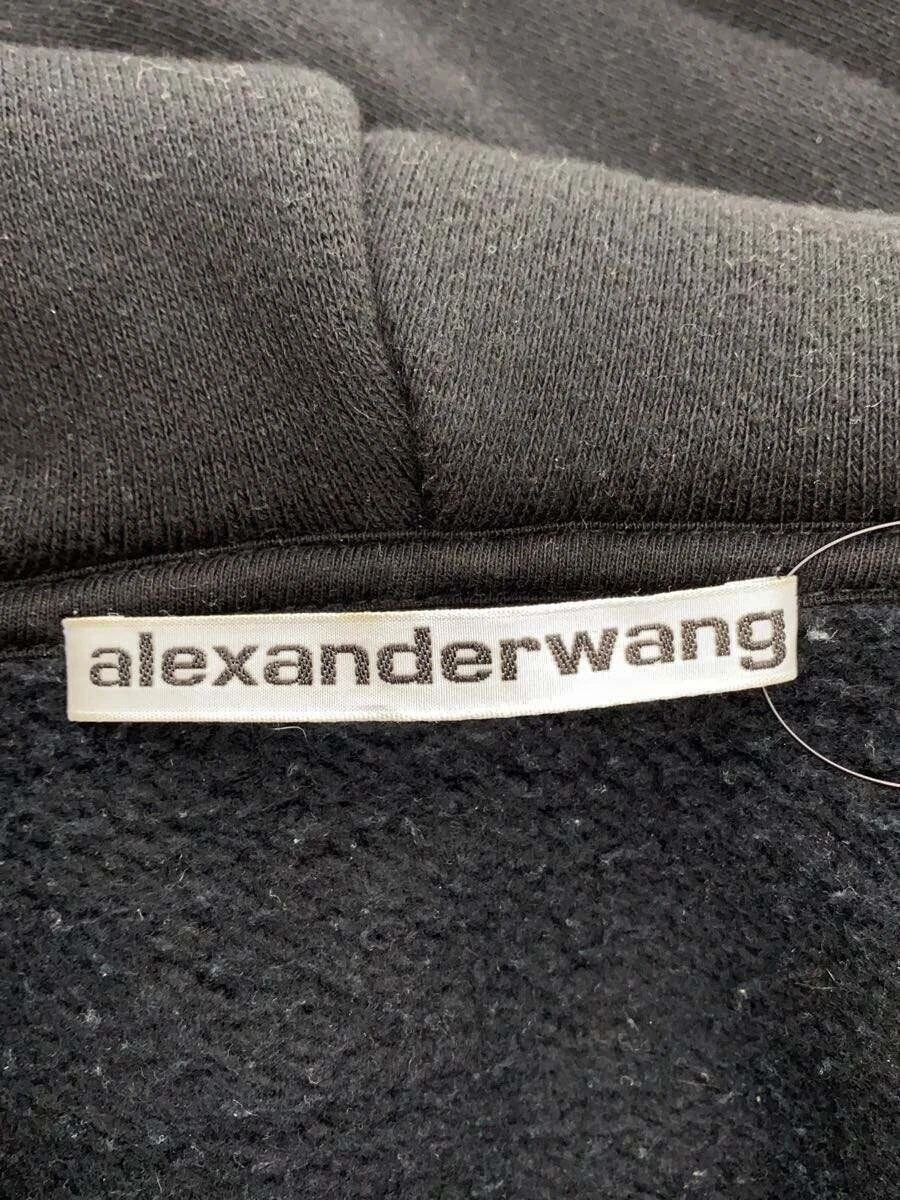 Alexander Wang Felpa con Cappuccio Zip S Cotone Nero