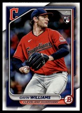 Gavin Williams RC 2024 Bowman #66 Cleveland Guardians 29363 Baseball Card