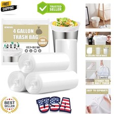 Small Trash Bags 4 Gallon - 100 Count 4 Gallon Trash Bag, Small Garbage Bags ...